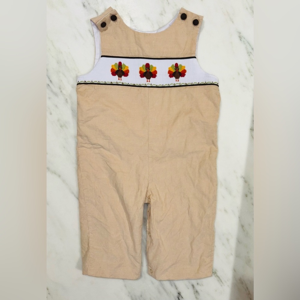 Stellybelly 18 month turkey smocked longall